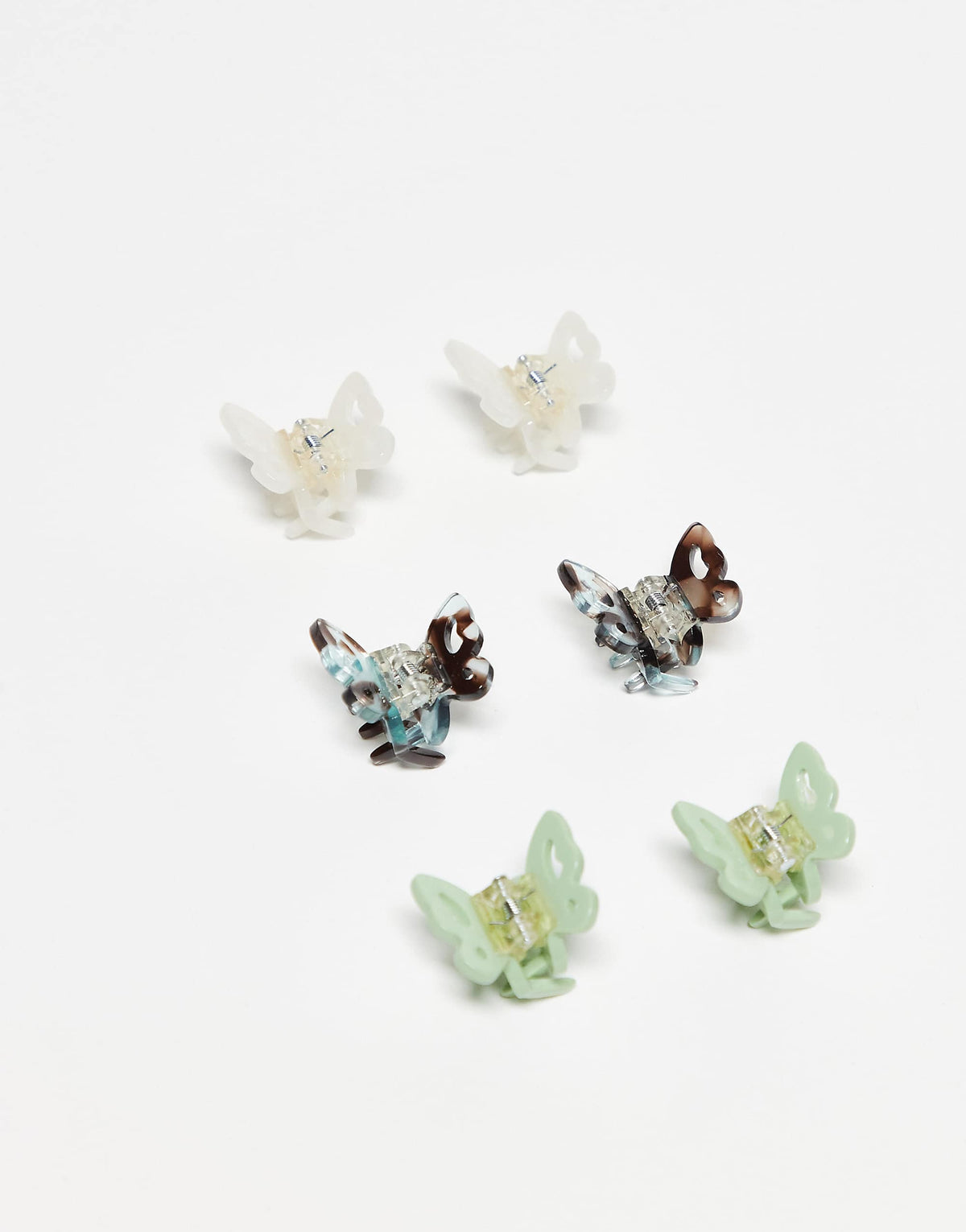 Sui Ava 6 pack tiny butterfly hair claws in multi