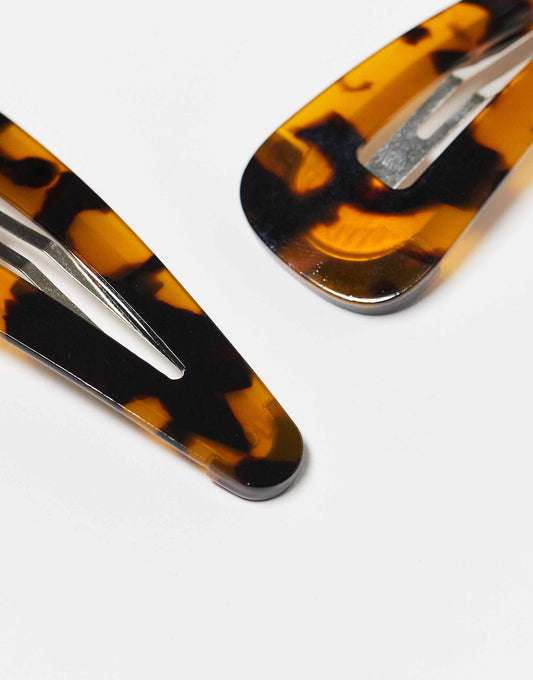 Sui Ava 2 Pack hair clips in tort