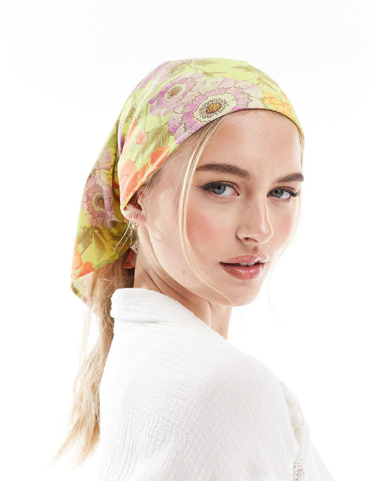 ASOS DESIGN medium headscarf in floral print