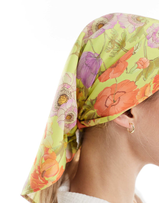 ASOS DESIGN medium headscarf in floral print