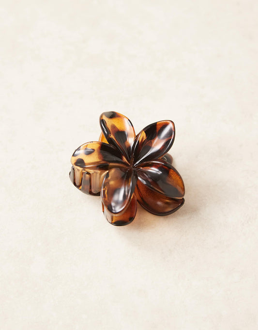 ASOS DESIGN flower hair claw in tort