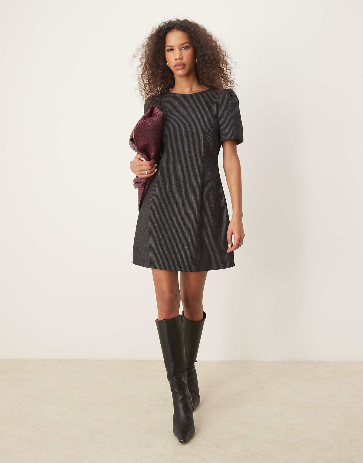 Ghospell fitted mini dress in black