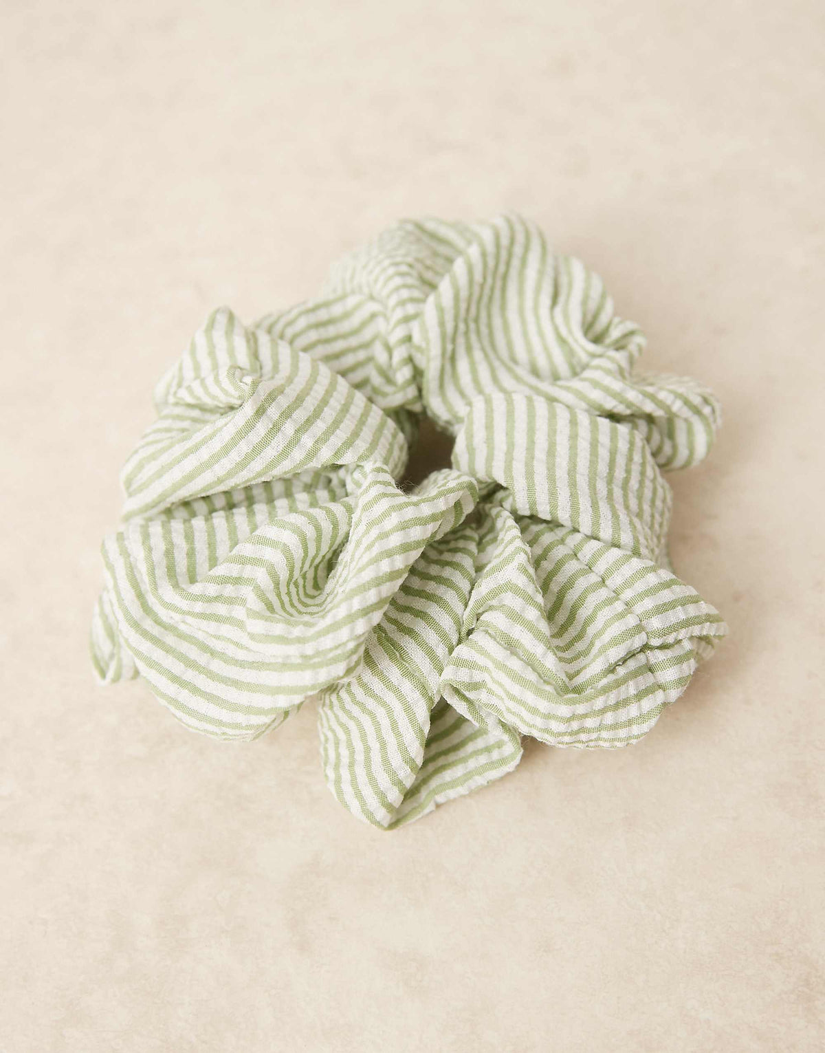 ASOS DESIGN oversized scrunchie with stripes in green