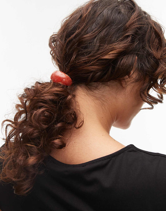 Topshop Holly hair cuff in red resin