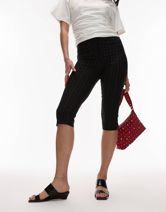 ARKET leather croc wedge sandal in black