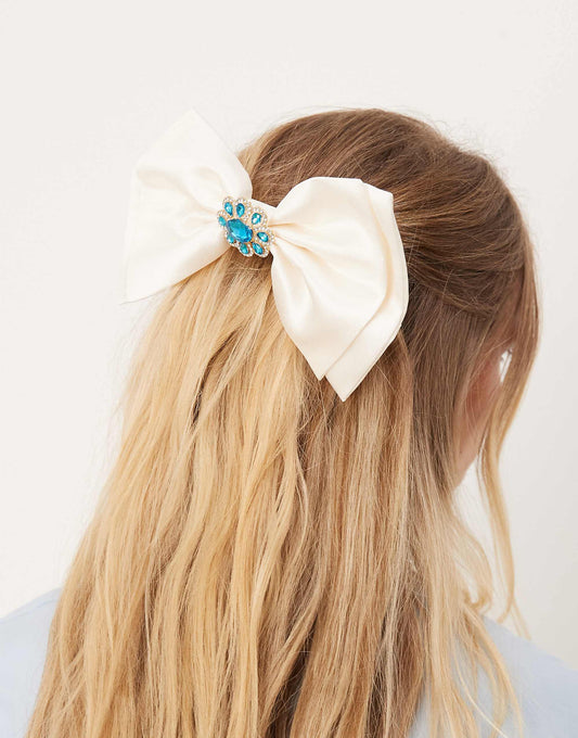 Sister Jane bow hair clip  in ivory